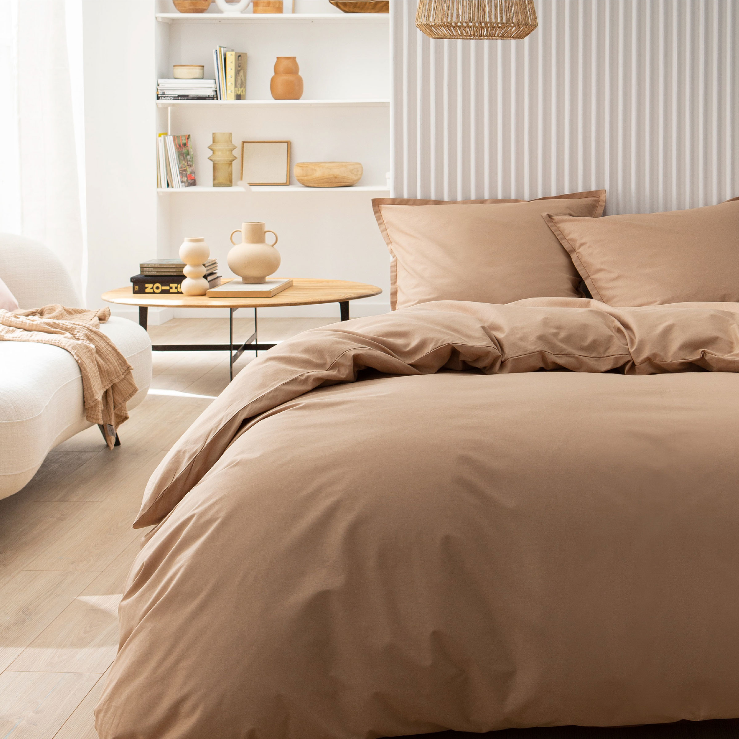 Essix Dekbedovertrek Set Tout Doux Katoen 145TC Sable 
