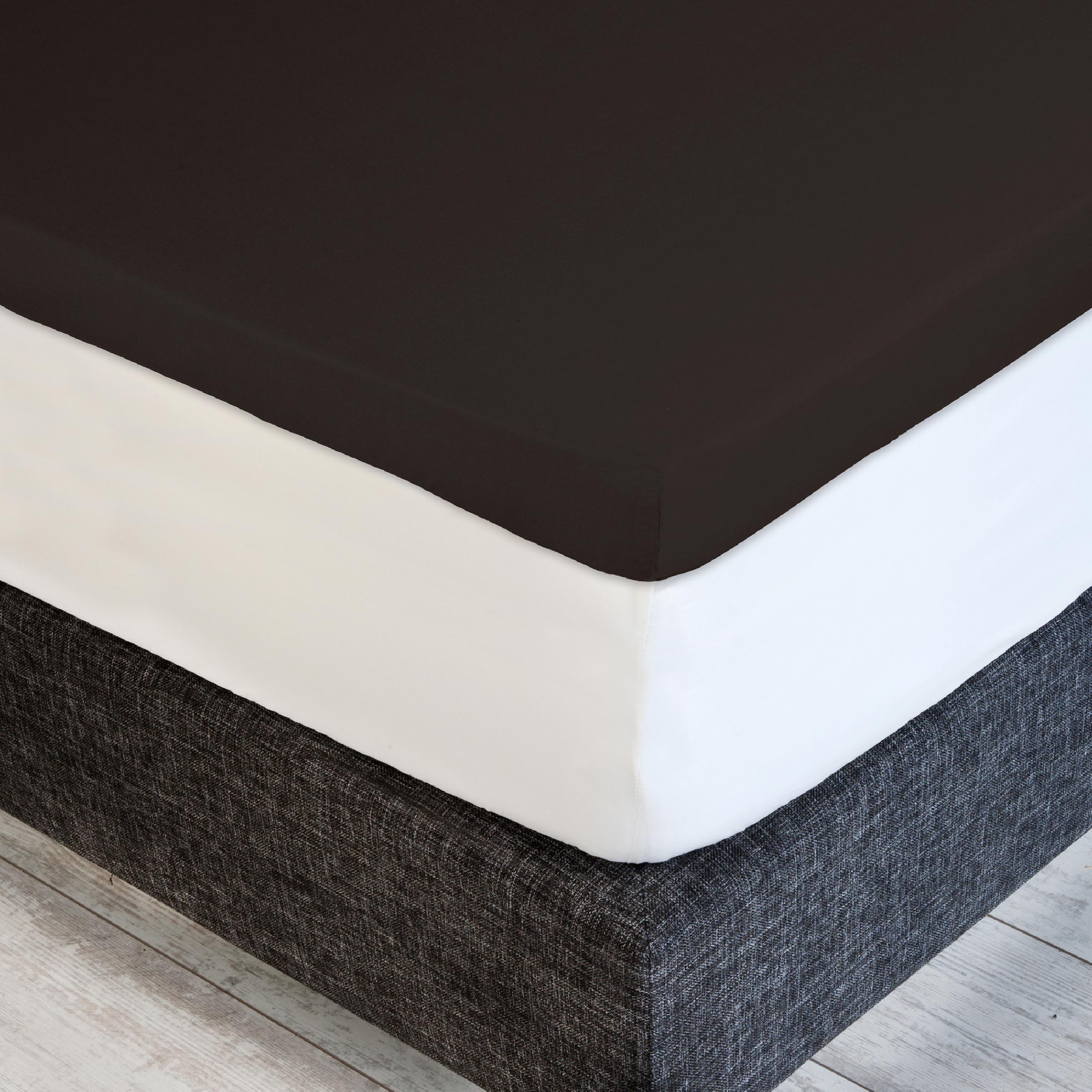 Dommelin Dubbel Split Topper Hoeslaken Percal 200TC Choco