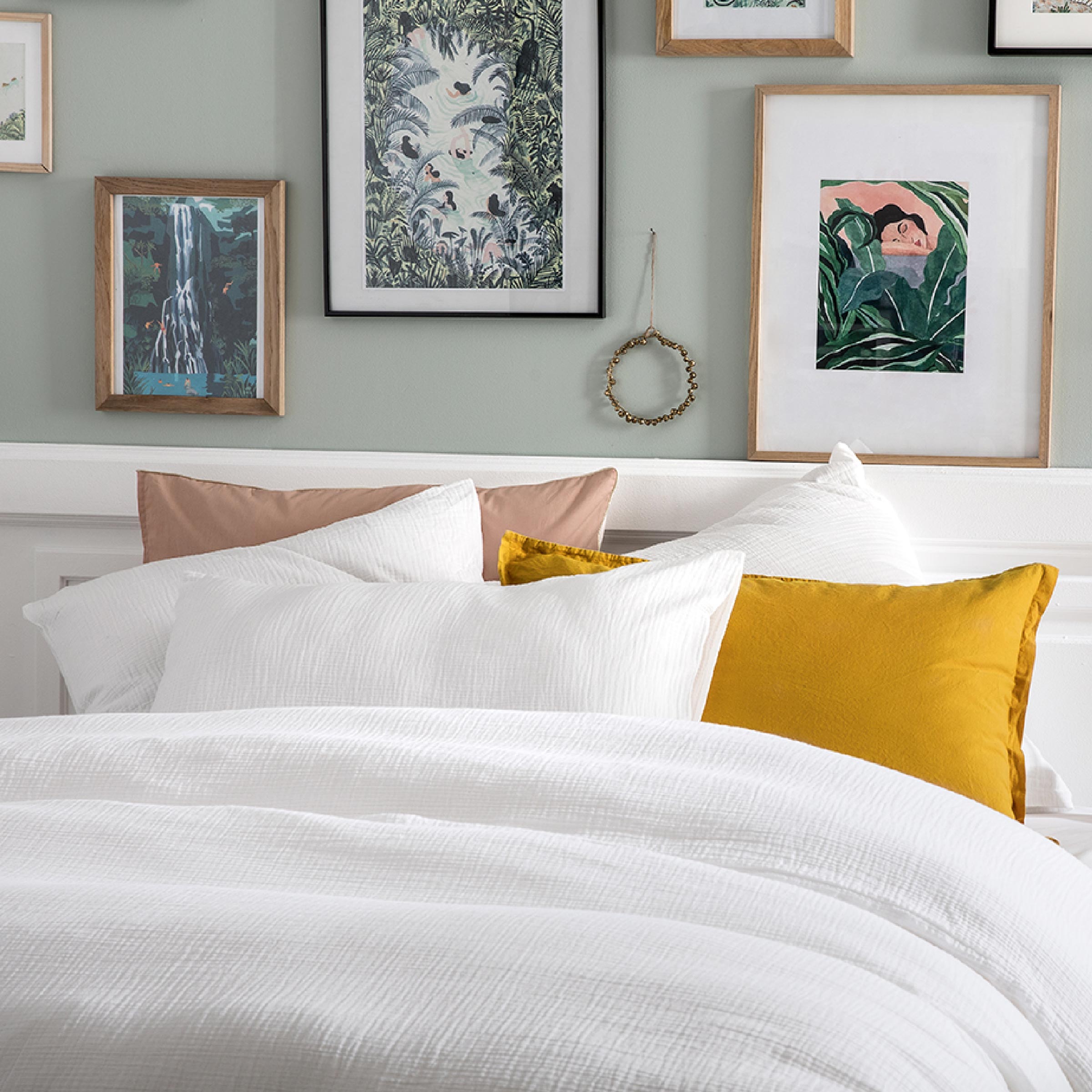 Essix Dekbedovertrek Set Tendresse Stonewashed Katoengaas 145TC Wit 