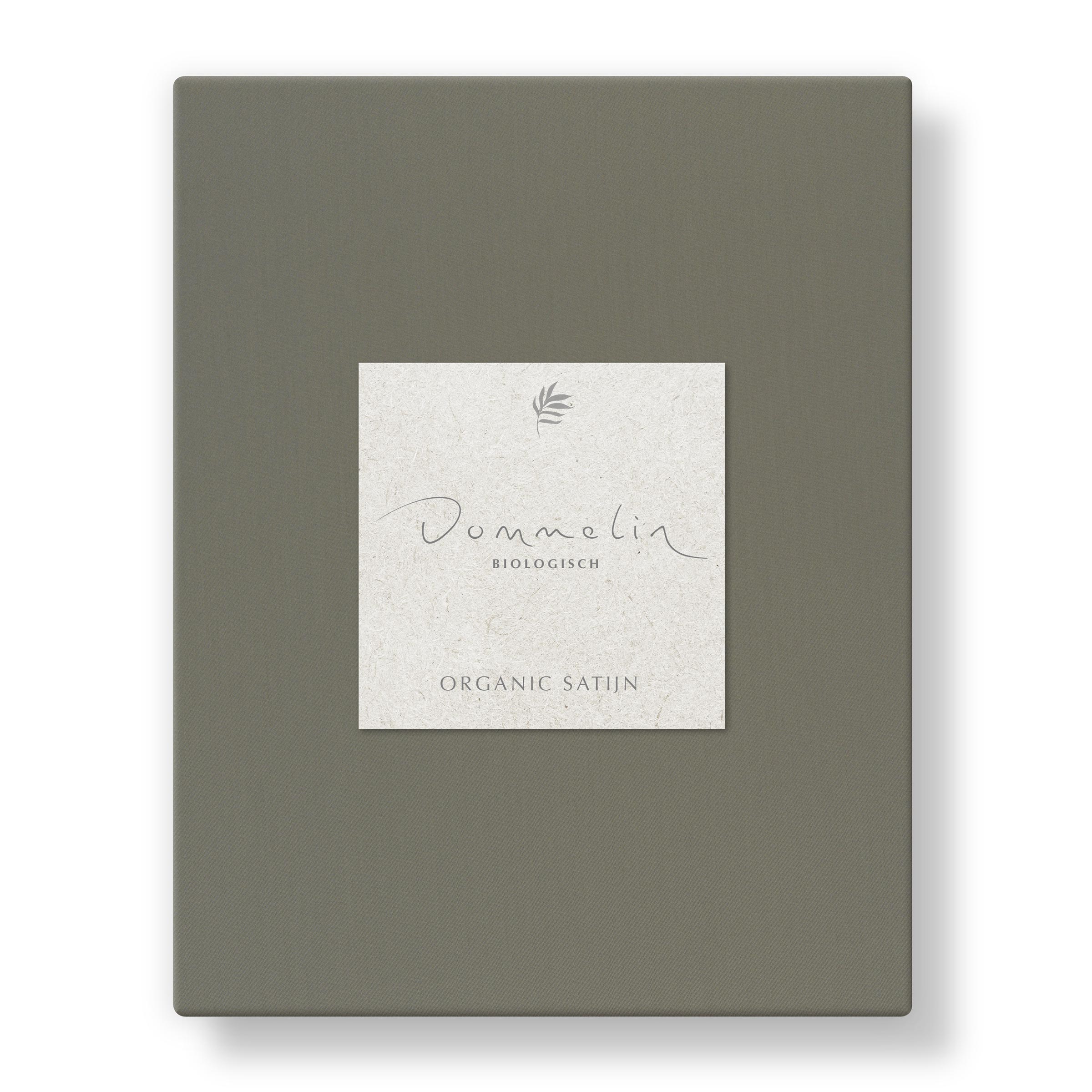 Dommelin Split Topper Hoeslaken Organic Satijn 300TC Boomschors