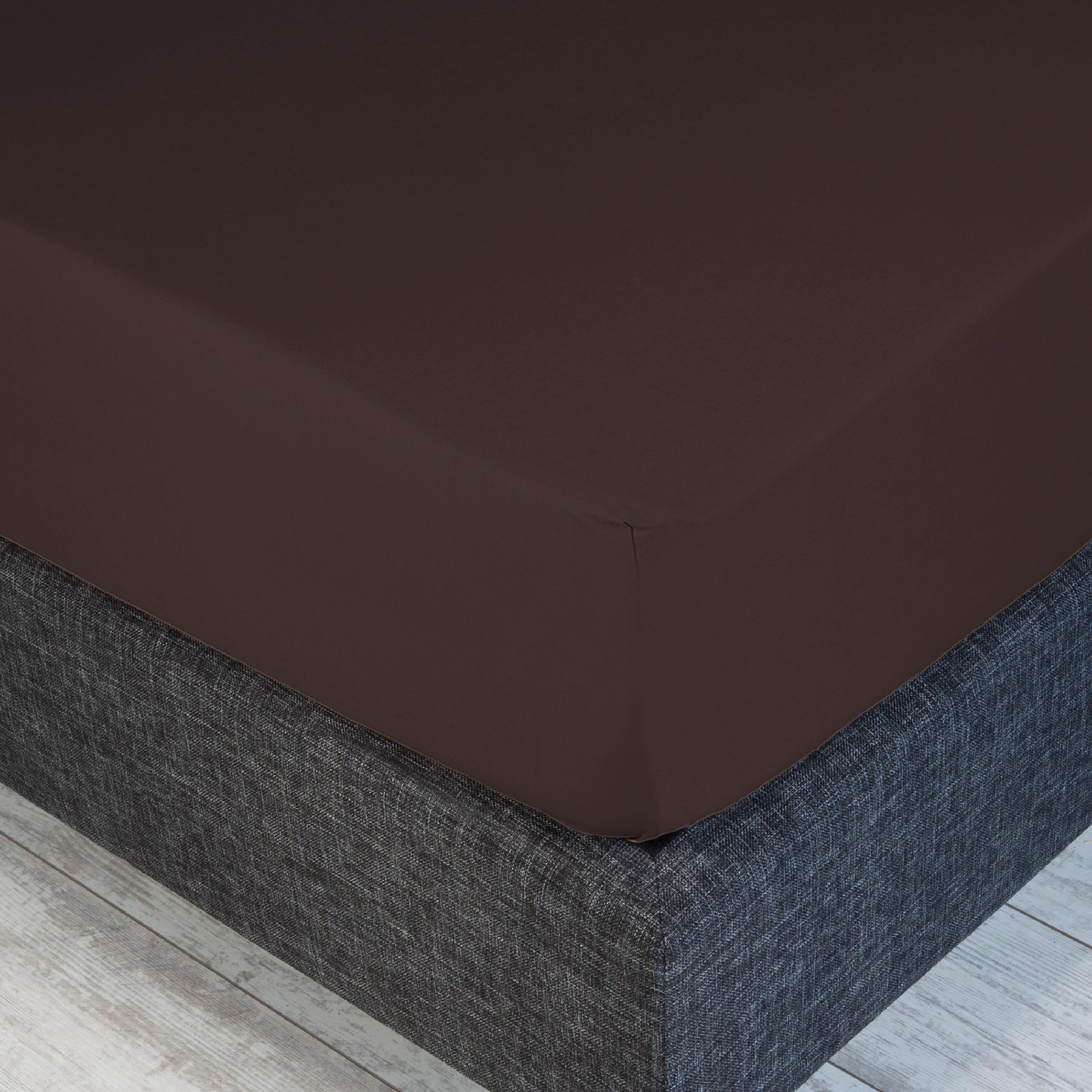 Dommelin Split Hoeslaken Percal 200TC Bruin