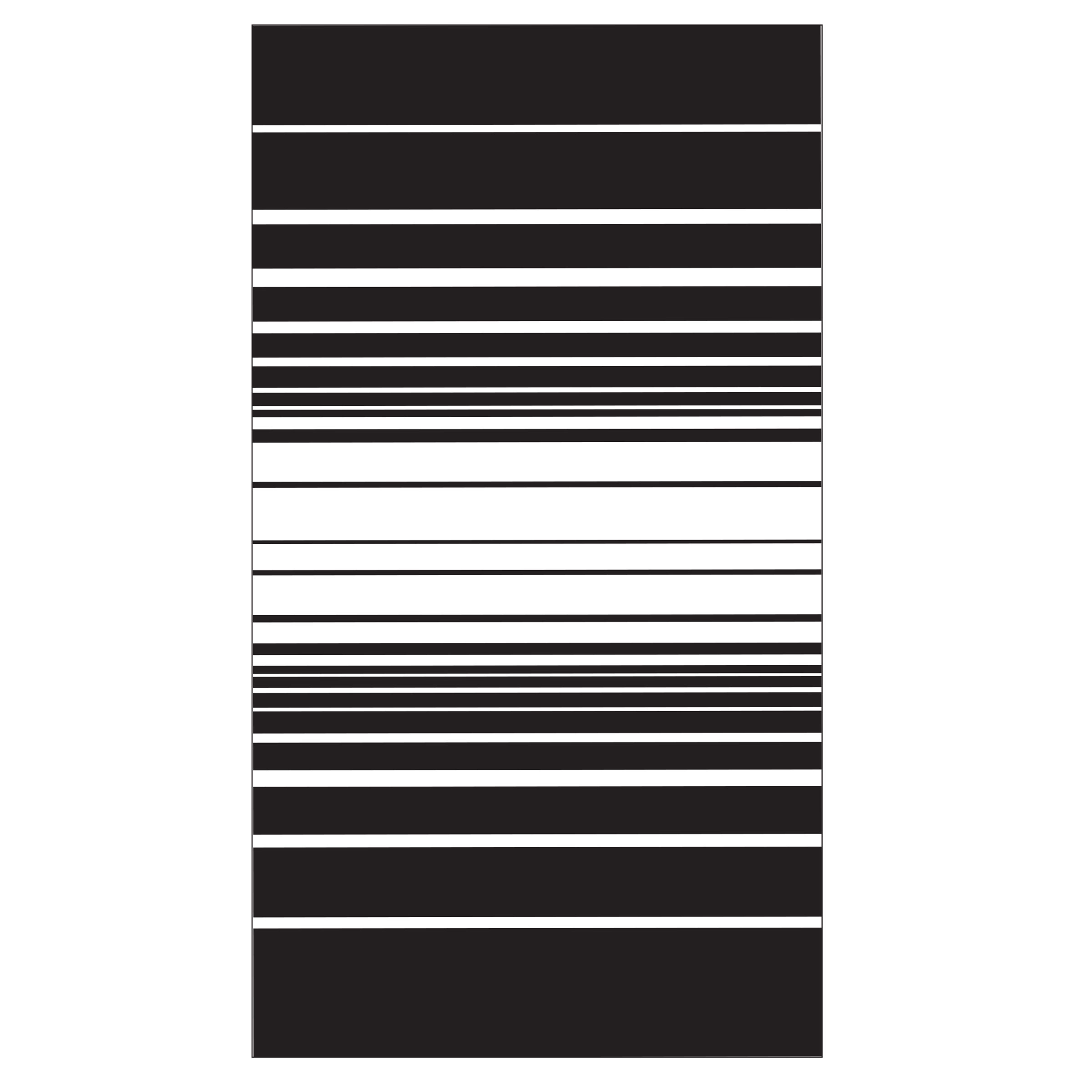 Mrs.Me Deken Blake Katoen - Wol Zwart - Off White 150 x 290 cm