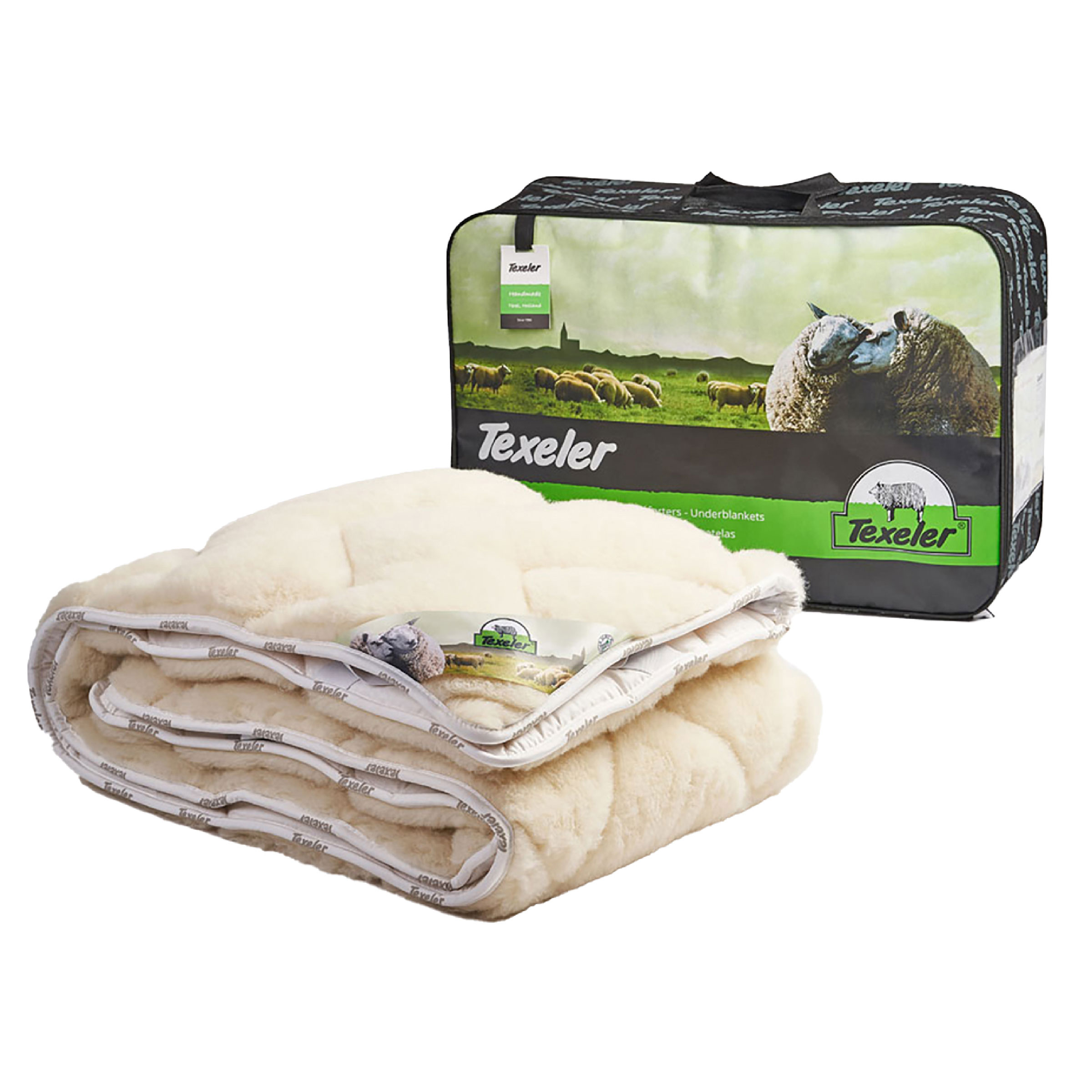Texeler Onderdeken Volwol Vacht Scheerwol 450 gr/m2 - 550 gr/m2 