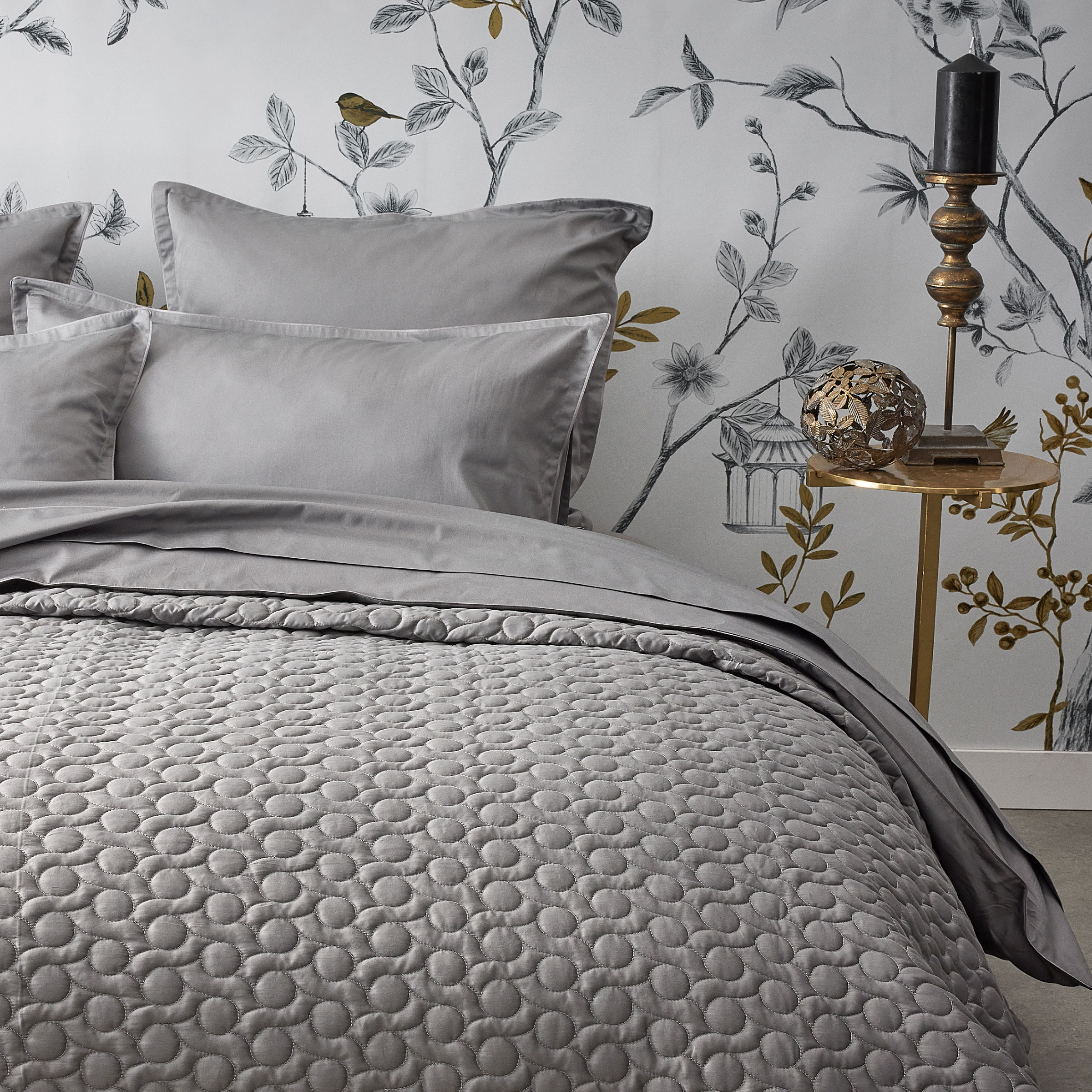 Alexandre Turpault Sprei Poesie Satijn Meteor 260 x 240 cm