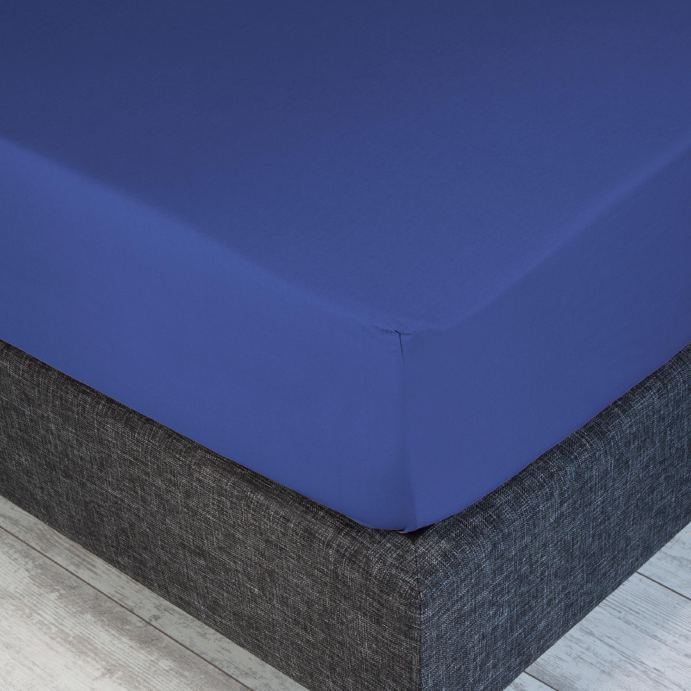 Dommelin Hoeslaken Satijn 300TC Jeansblauw