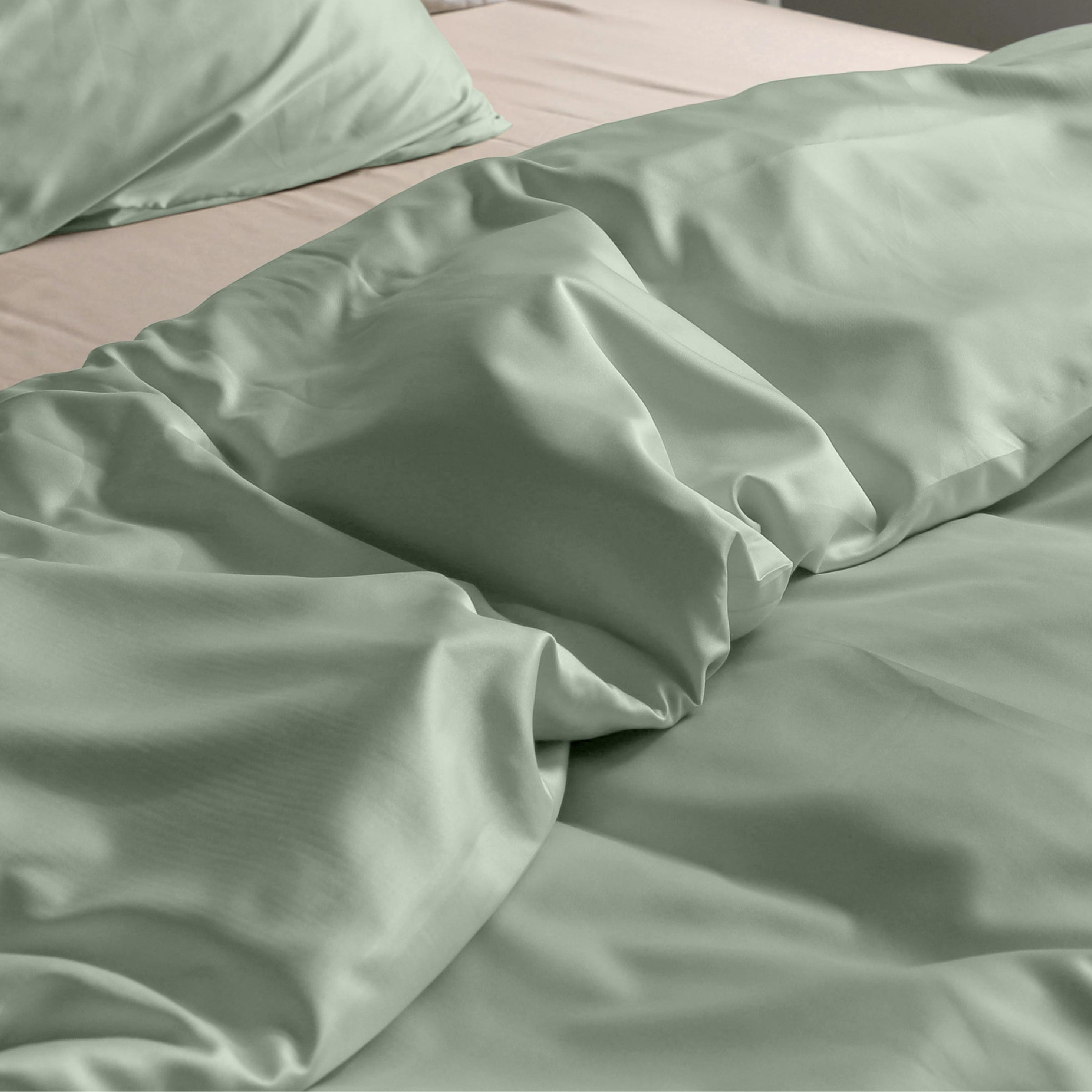 Dommelin Dekbedovertrek Set Satijn 300TC Spargroen