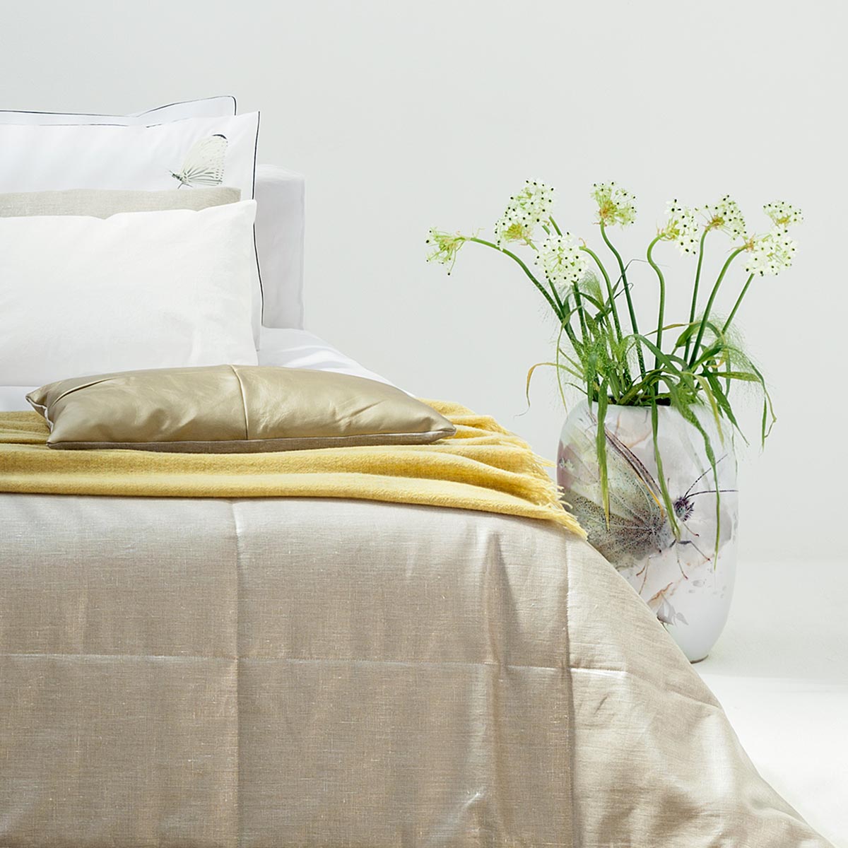 Mrs.Me Plaid Fly Stonewashed Lamswol Mustard 150 x 200 cm