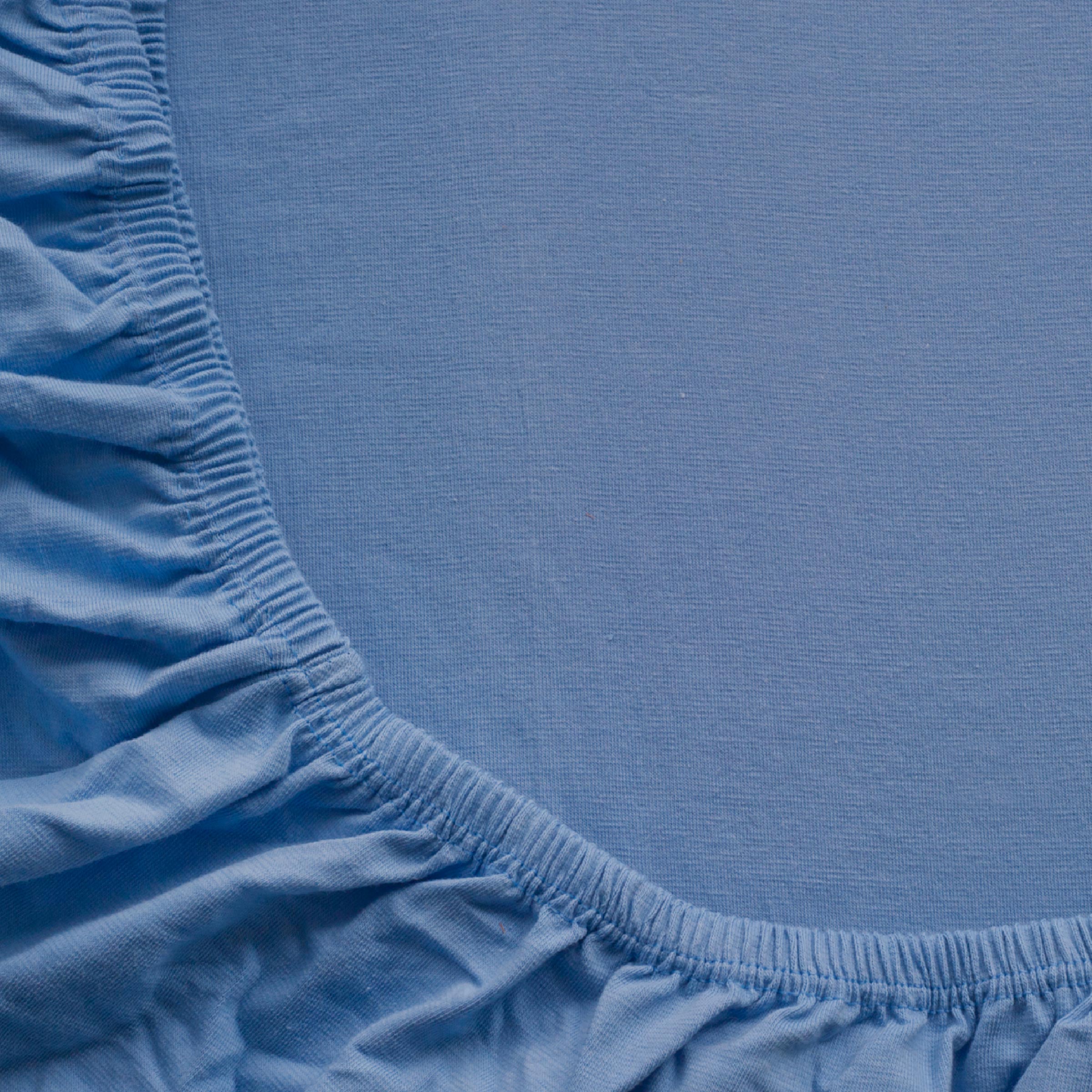 Dommelin Split Hoeslaken Jersey Deluxe Middenblauw  