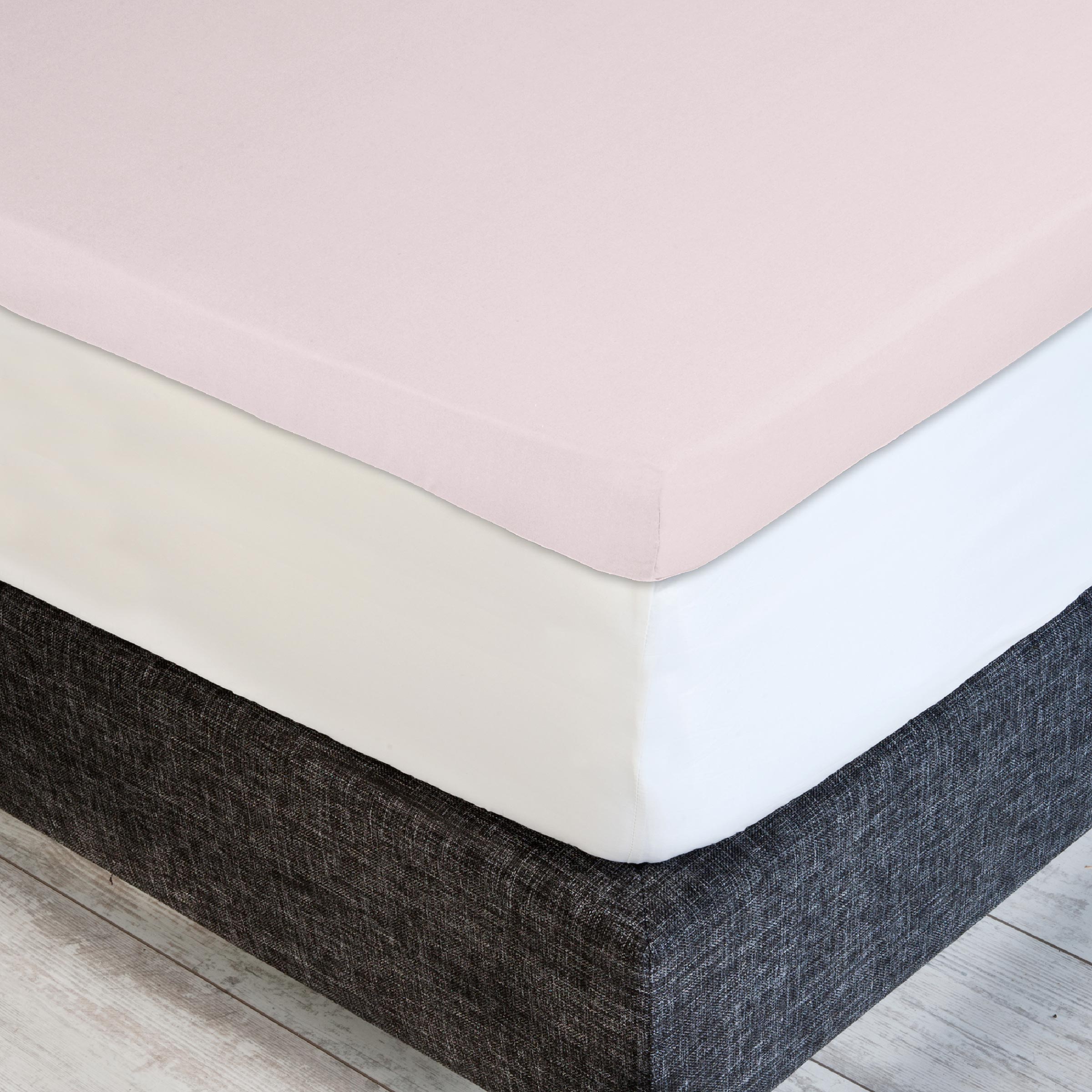 Dommelin Dubbel Split Topper Hoeslaken Satijn 300TC Lichtroze