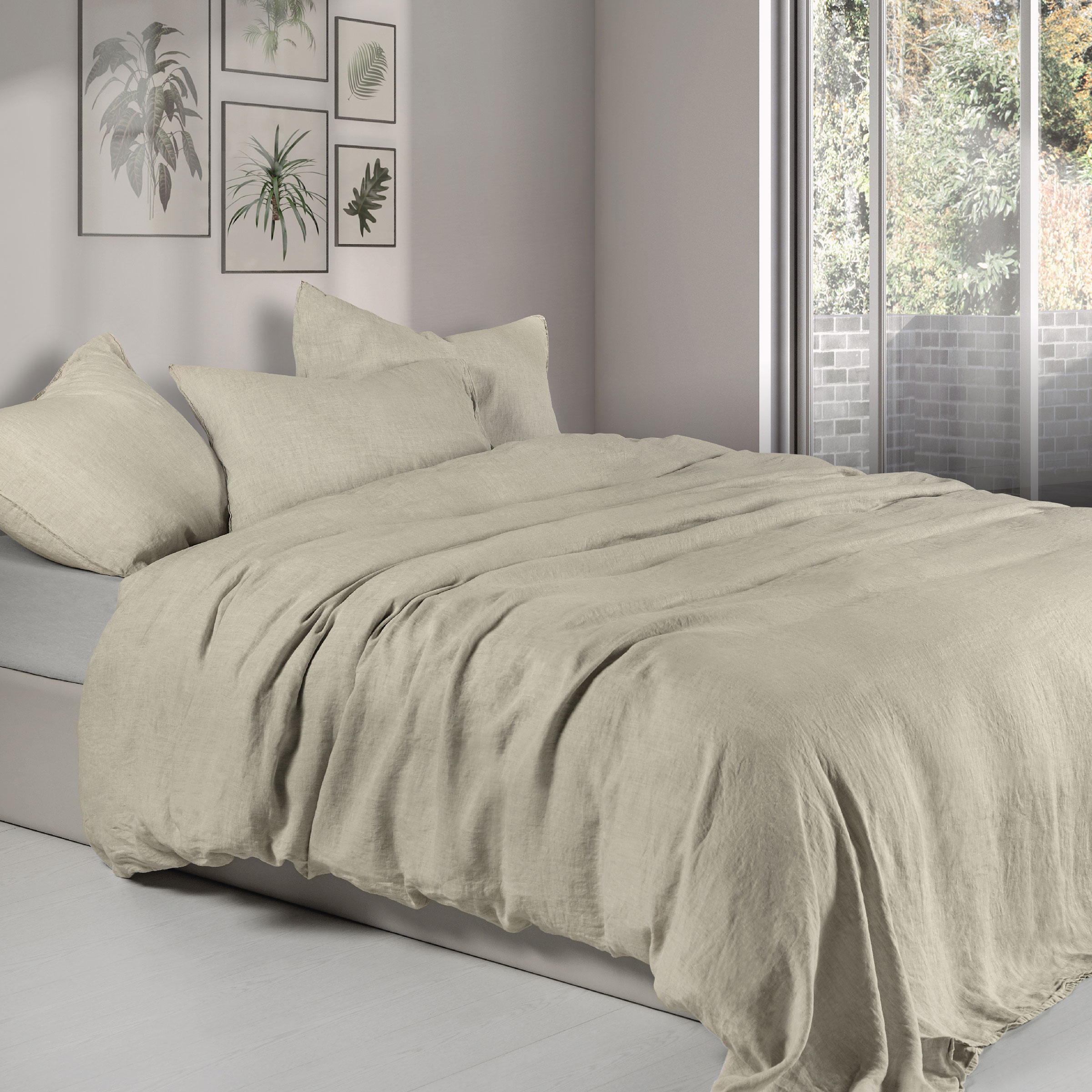 Dommelin Dekbedovertrekset Tough Stonewashed Linnen Naturel