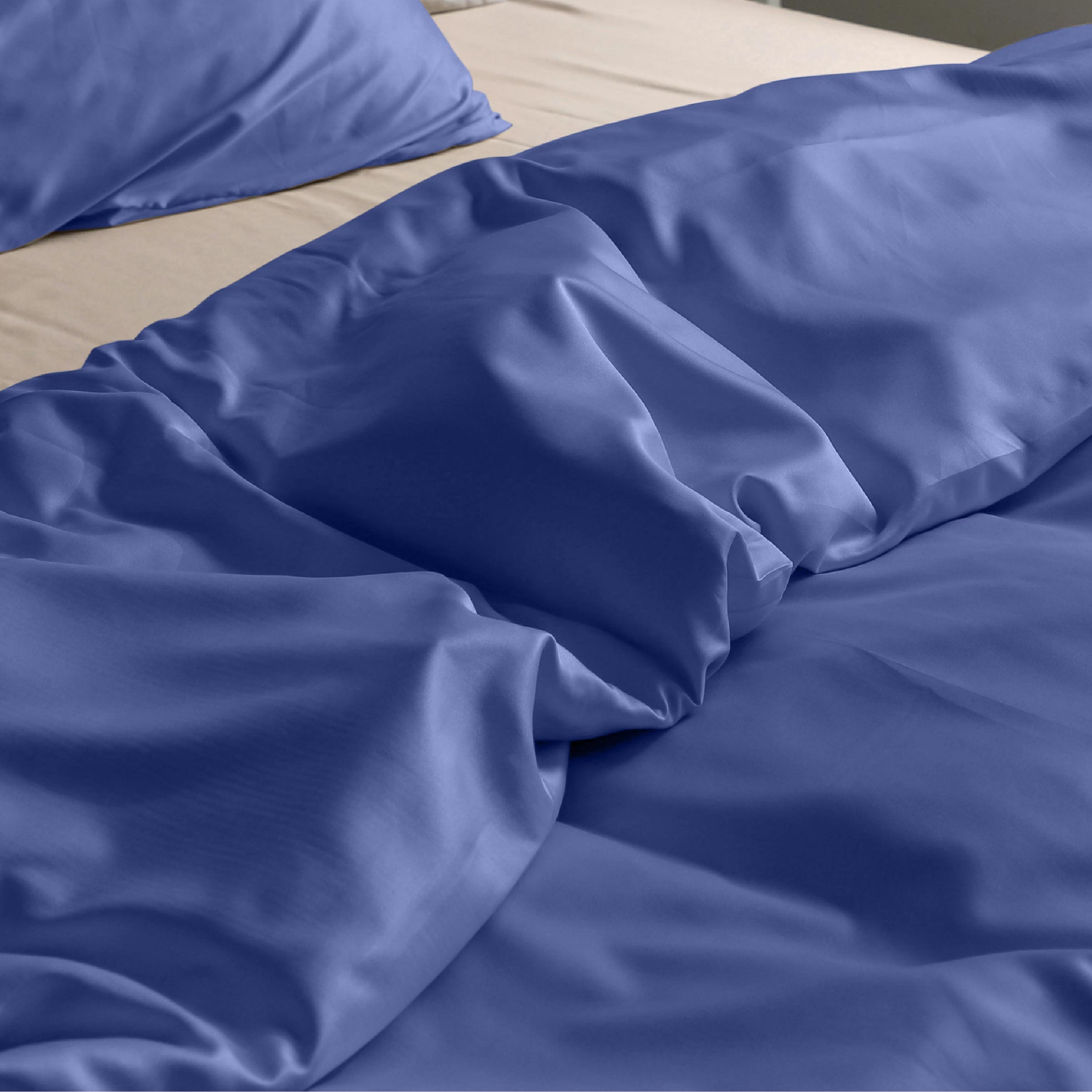 Dommelin Dekbedovertrek Set Satijn 300TC Jeansblauw 