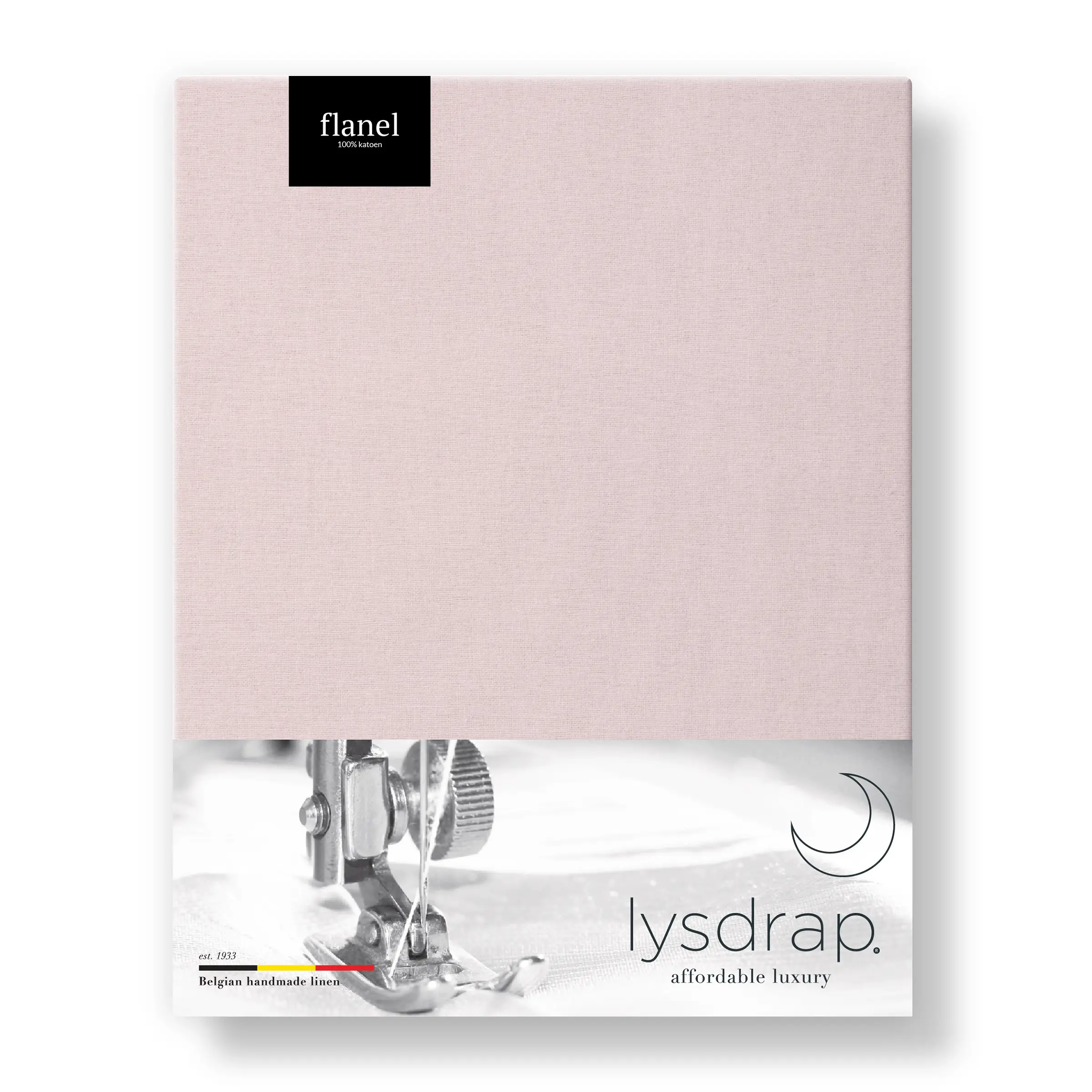 Lysdrap Hoeslaken Hoge Hoek Flanel 140 gr/m2 Smoke Rose