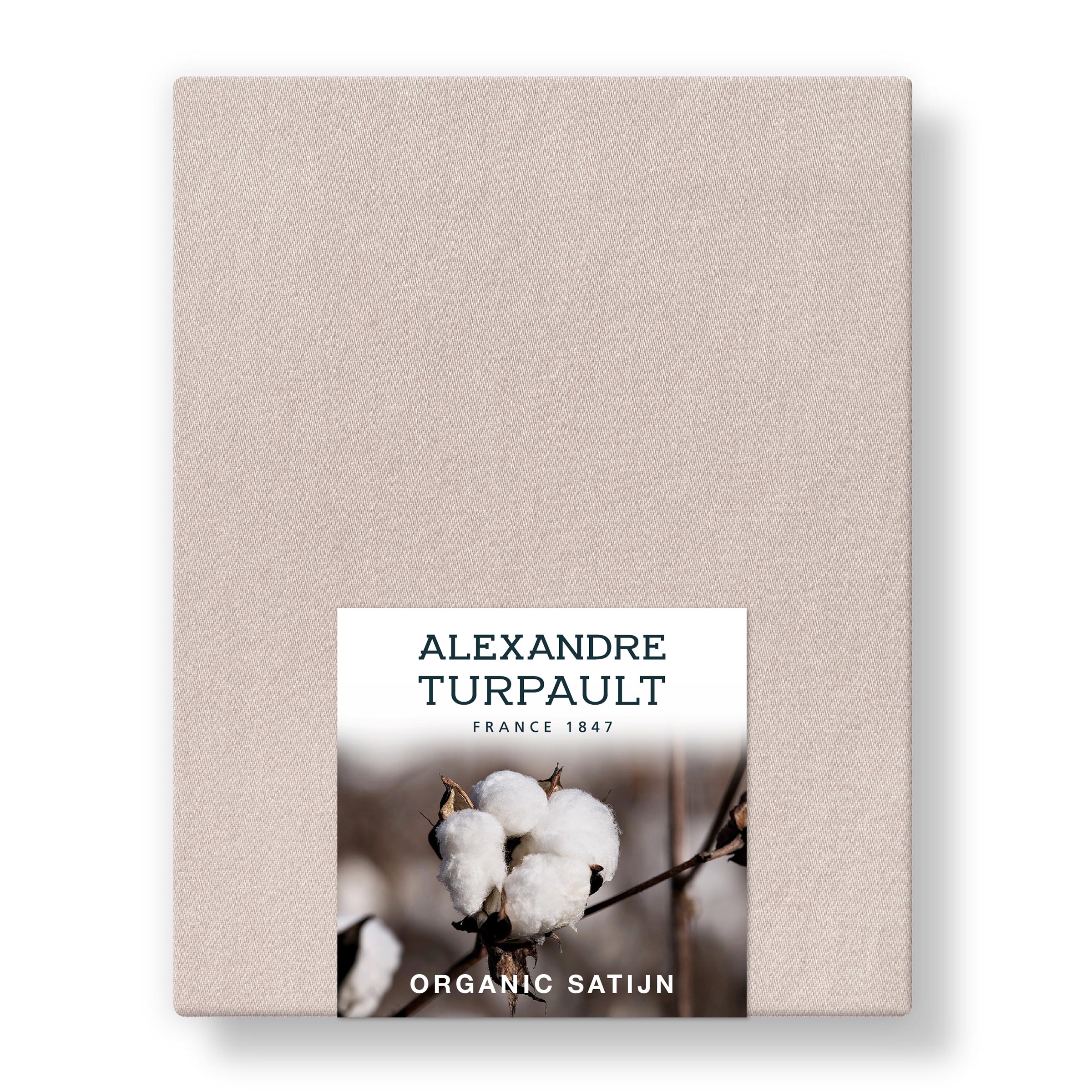 Alexandre Turpault Hoeslaken Teophile Organic Satijn 300TC Pink Dew