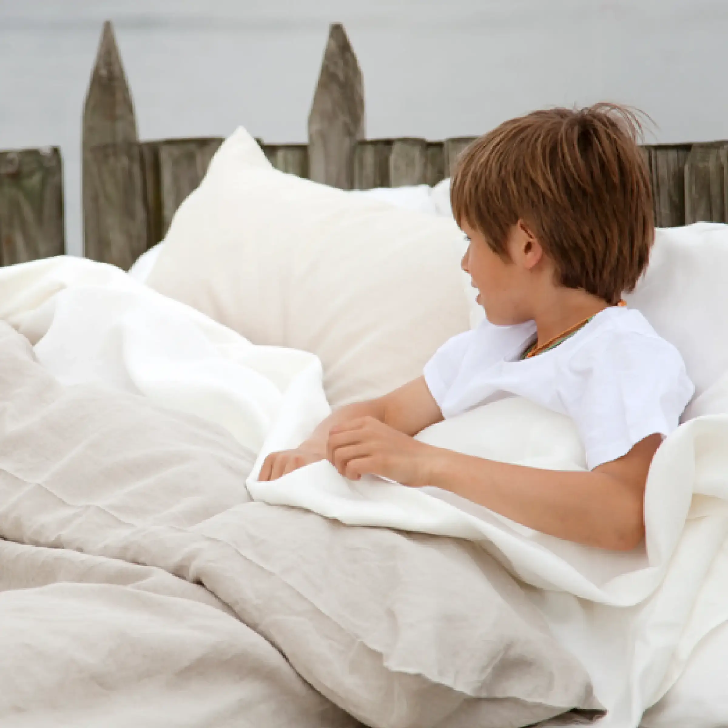 Libeco Dekbedovertrek Heritage Organic Washed Linnen 190 gr/m2 Oyster