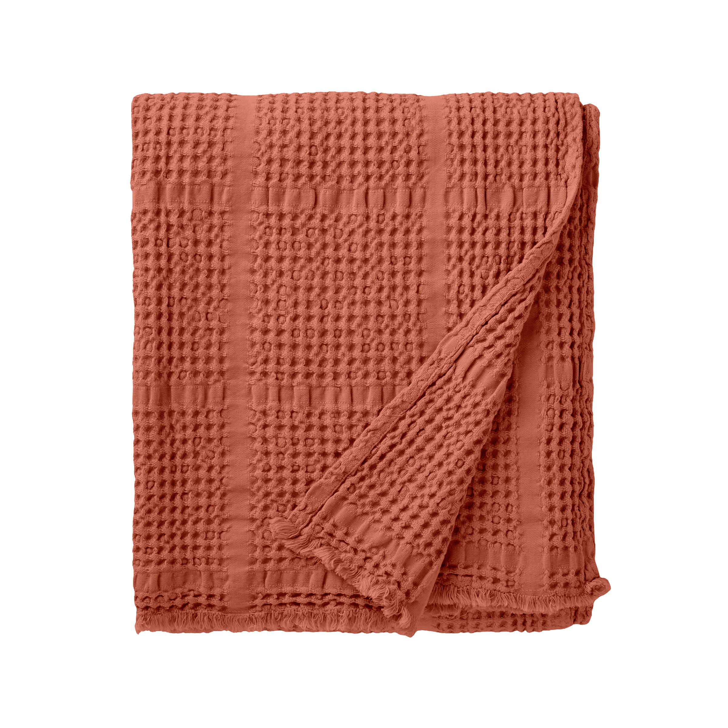 Essix Plaid Yogi Katoen Terre Cuite 130 x 170 cm