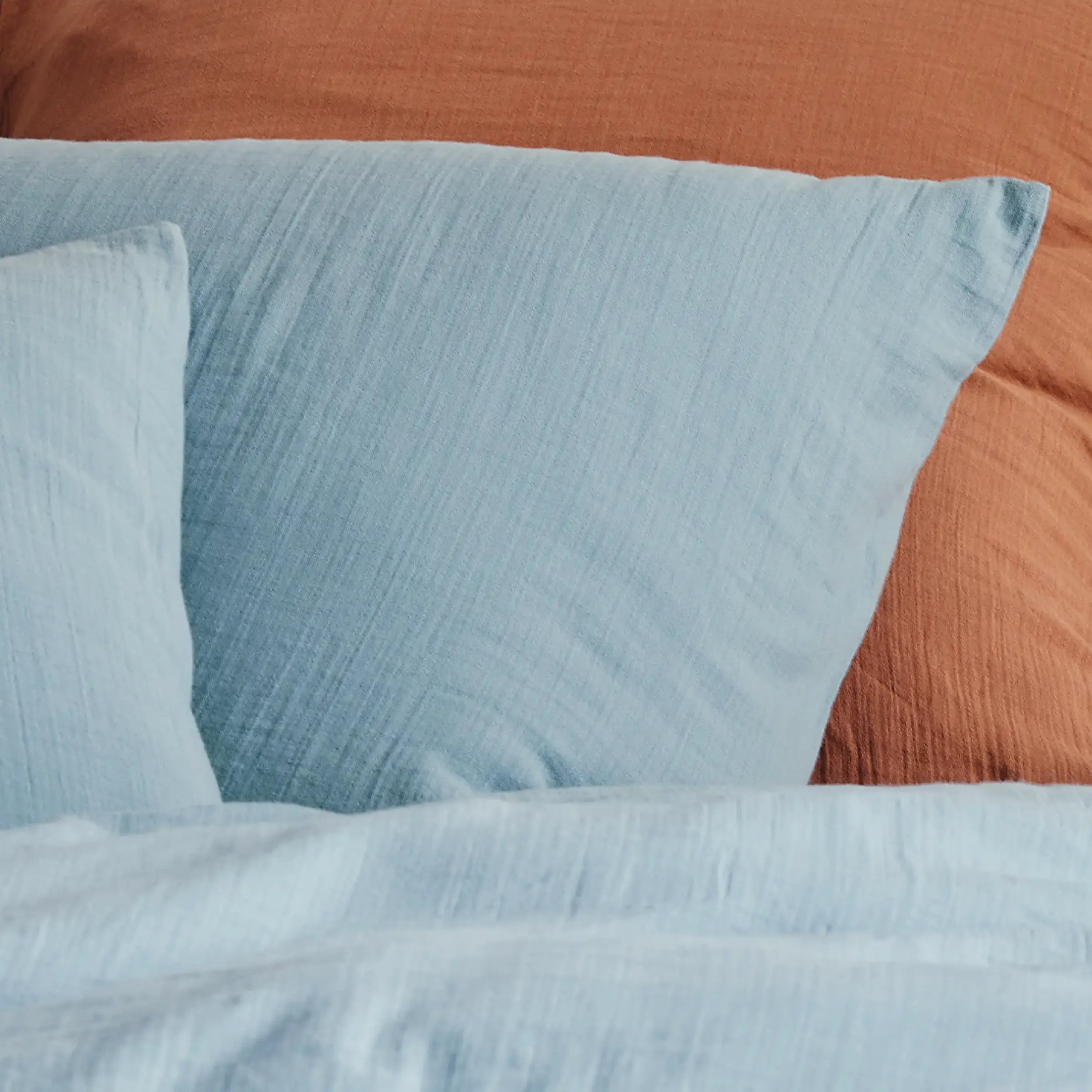 Essix Kussensloop Tendresse Stonewashed Katoengaas 145TC Heure Bleue