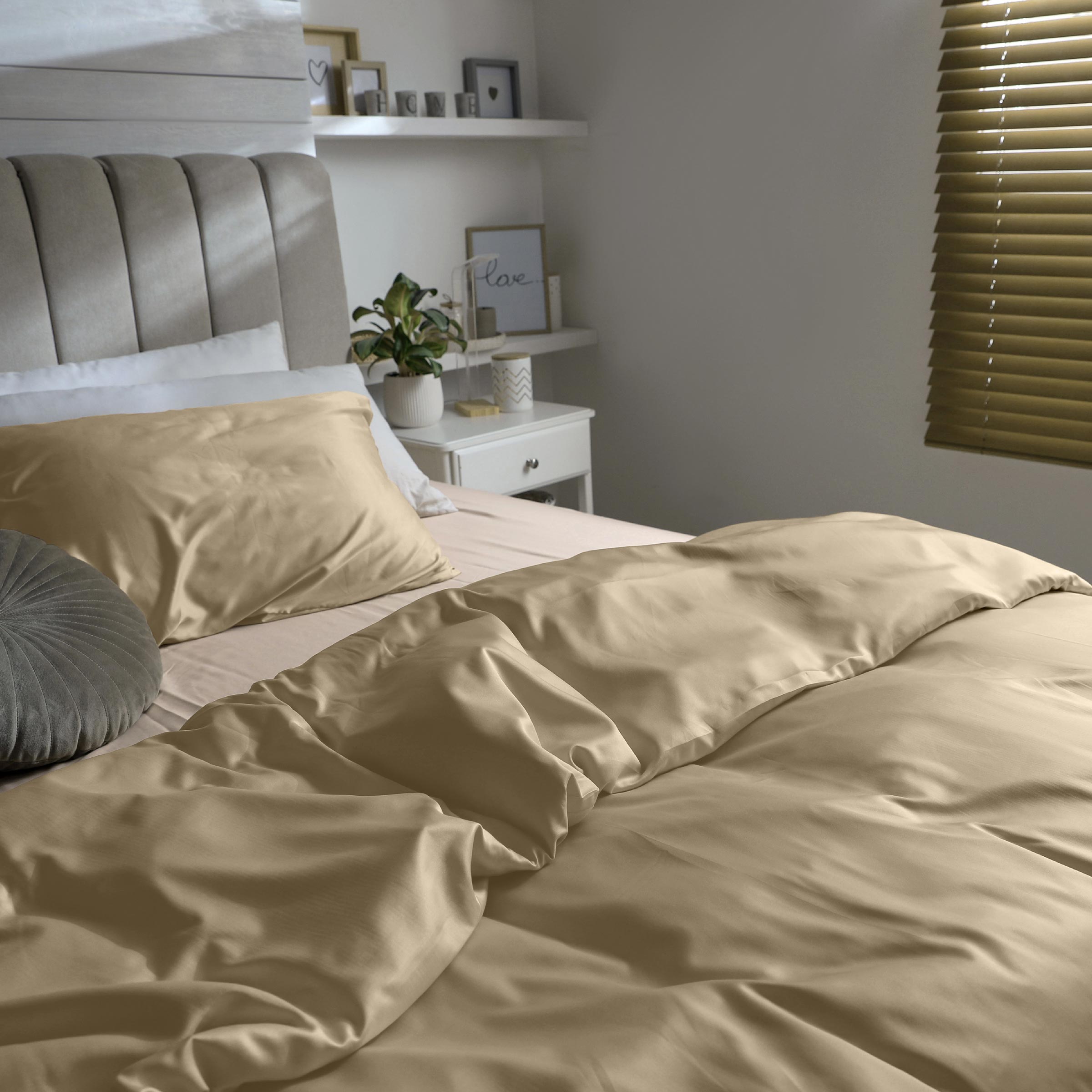 Dommelin Dekbedovertrek Set Satijn 300TC Cafe