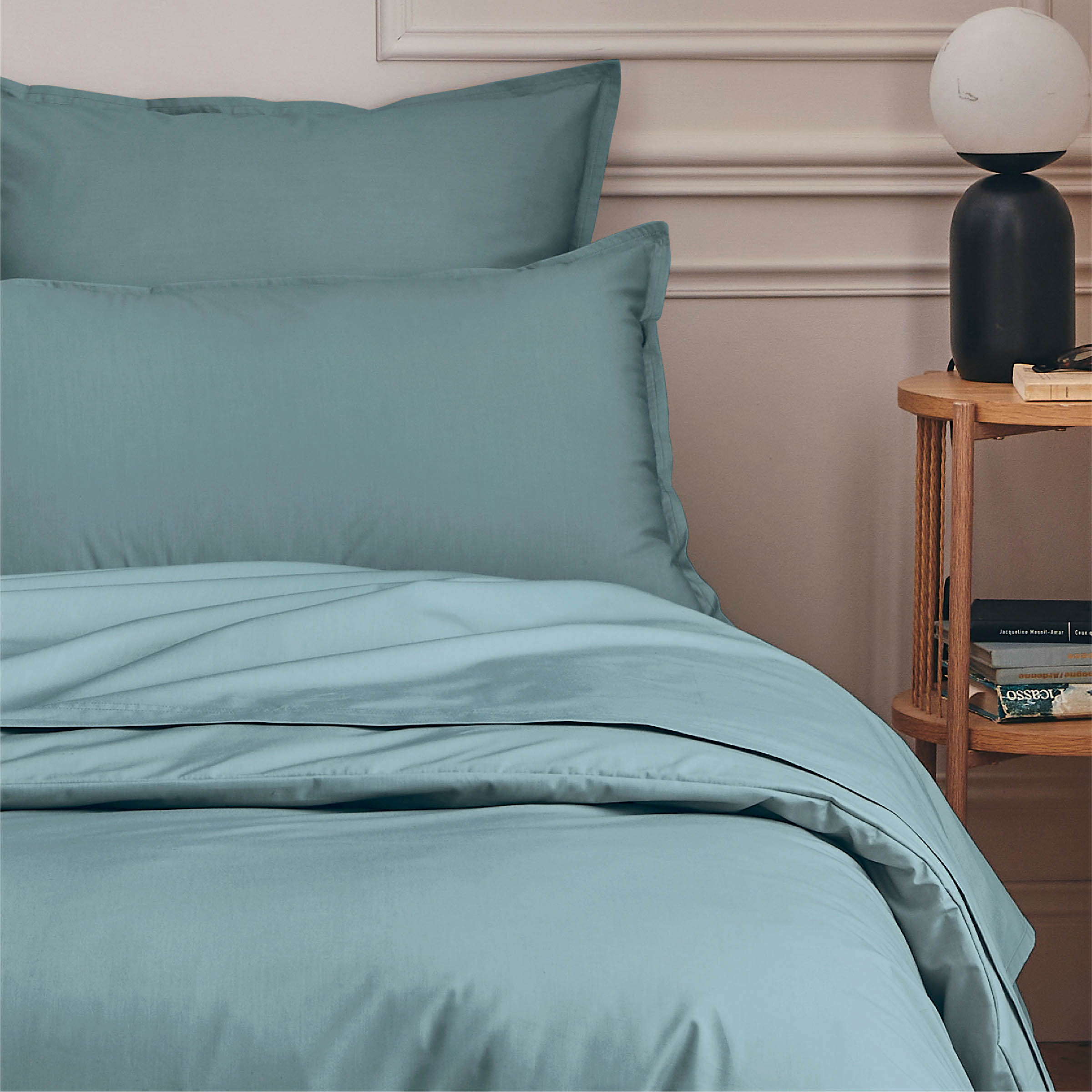 Essix Dekbedovertrek Set Premiere Percal 200TC Bleu Glacier 