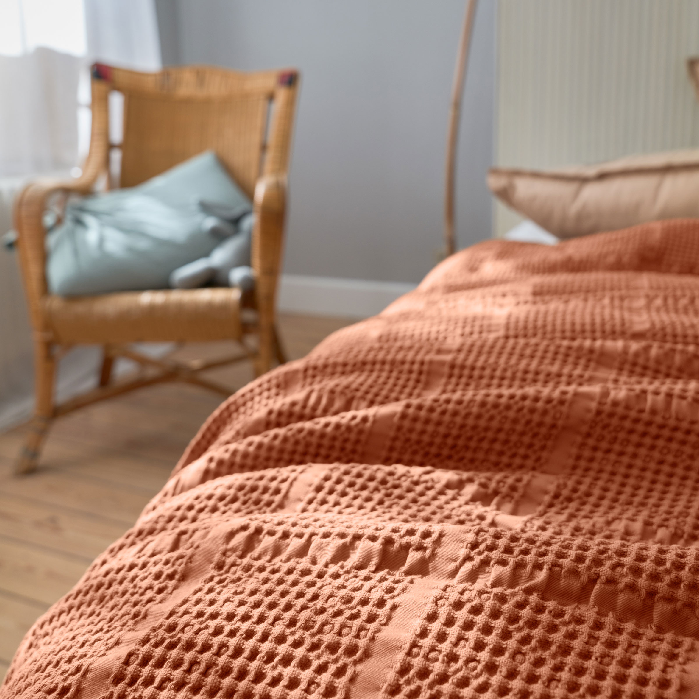 Essix Plaid Yogi Katoen Terre Cuite 130 x 170 cm