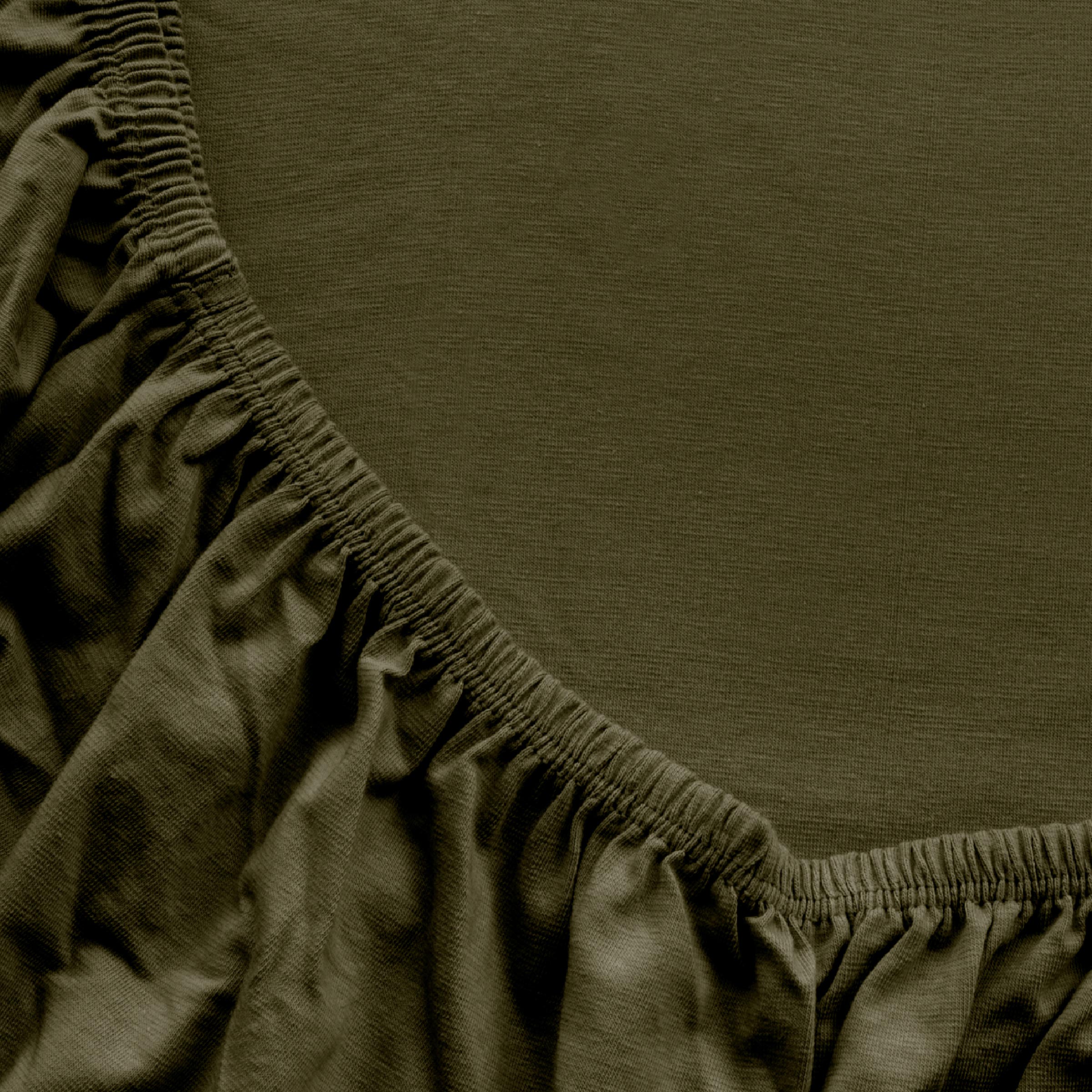 Dommelin Split Hoeslaken Jersey Deluxe Olijf  