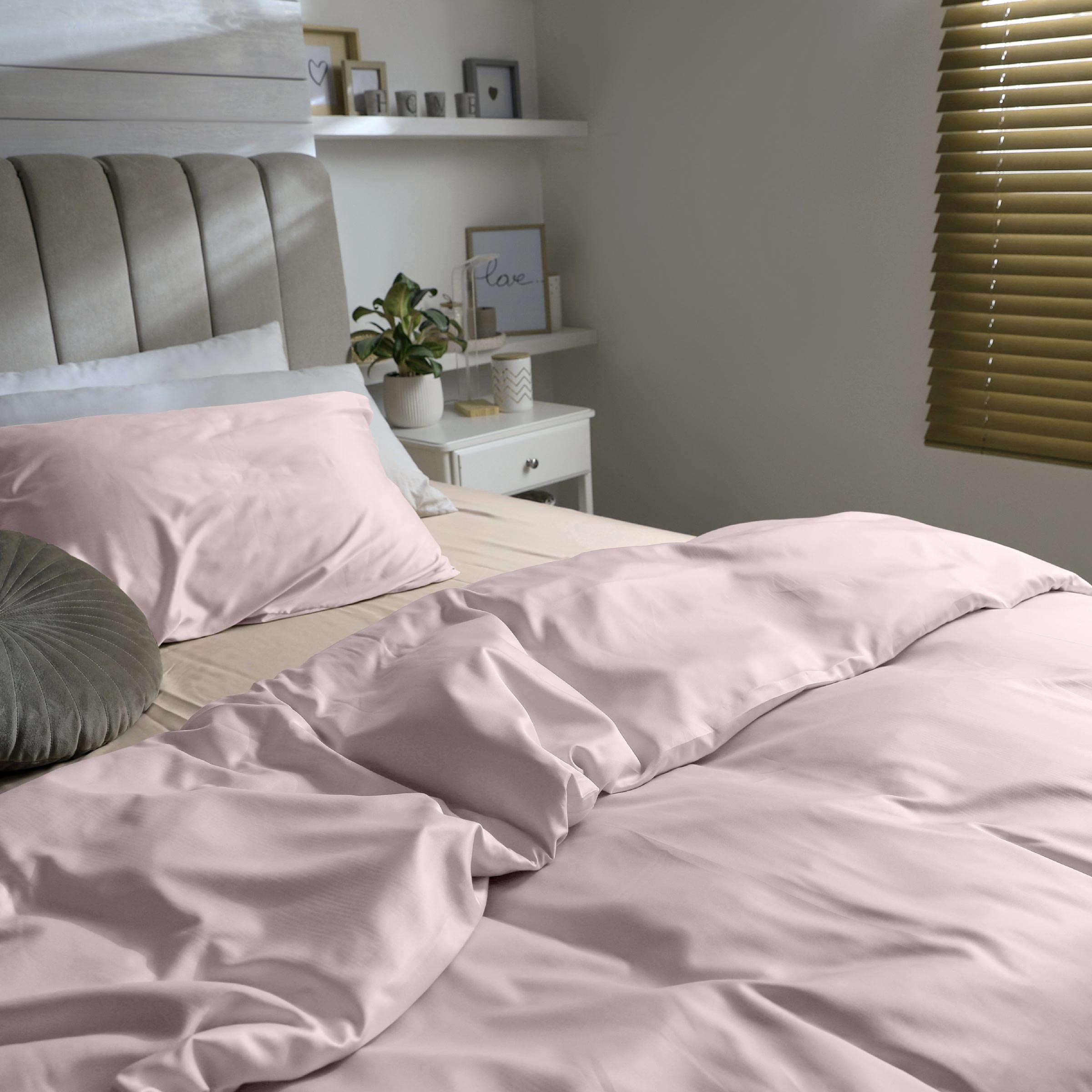 Dommelin Dekbedovertrek Set Satijn 300TC Lichtroze