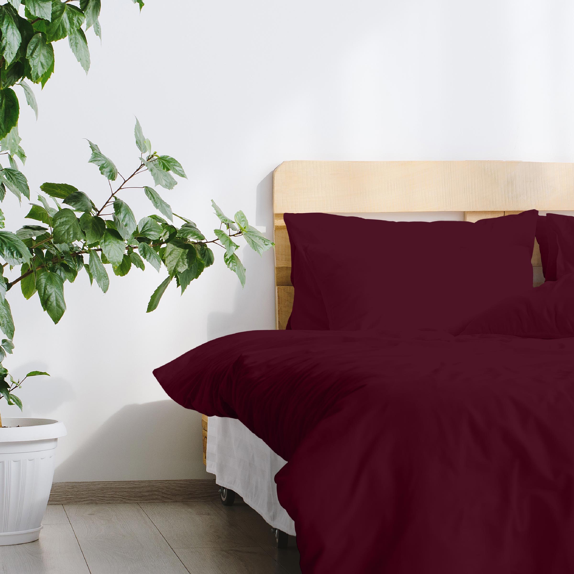 Dommelin Dekbedovertrek Set Katoen 180TC Bordeaux