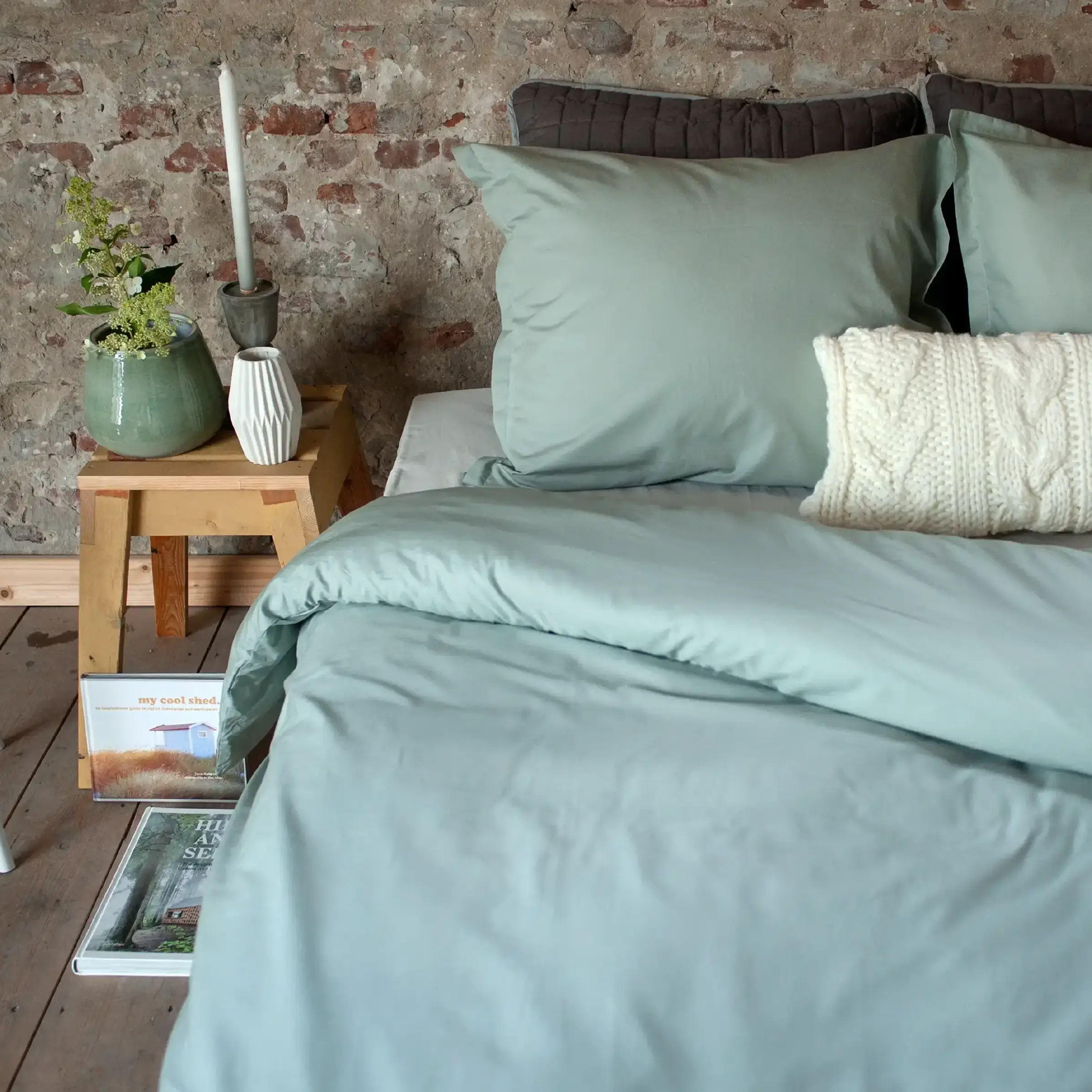 Dommelin Kussensloop Volant Percal 400TC Cognac 60 x 70 cm