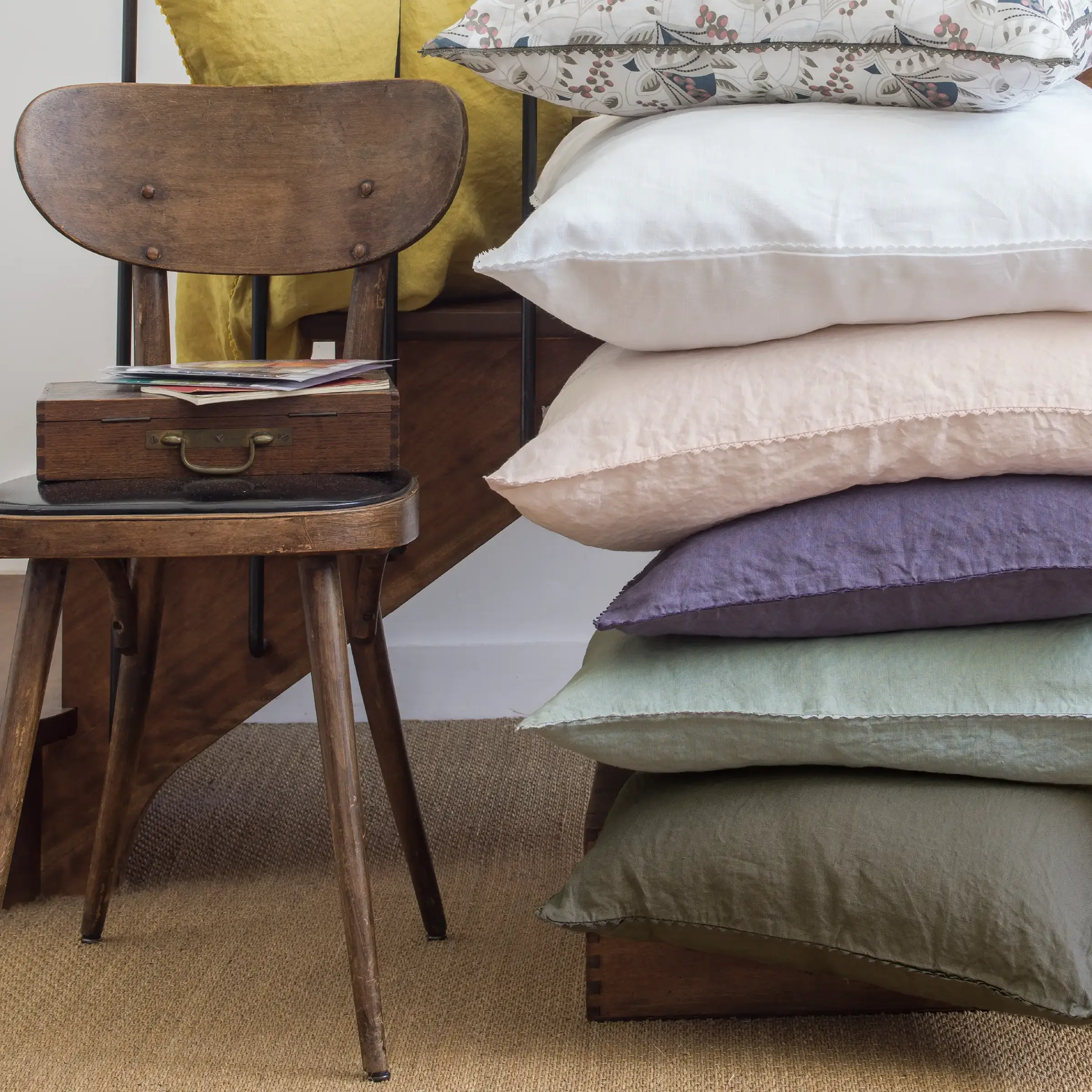 Alexandre Turpault Hoeslaken Nouvelle Vague Stonewashed Linnen Reed Brown