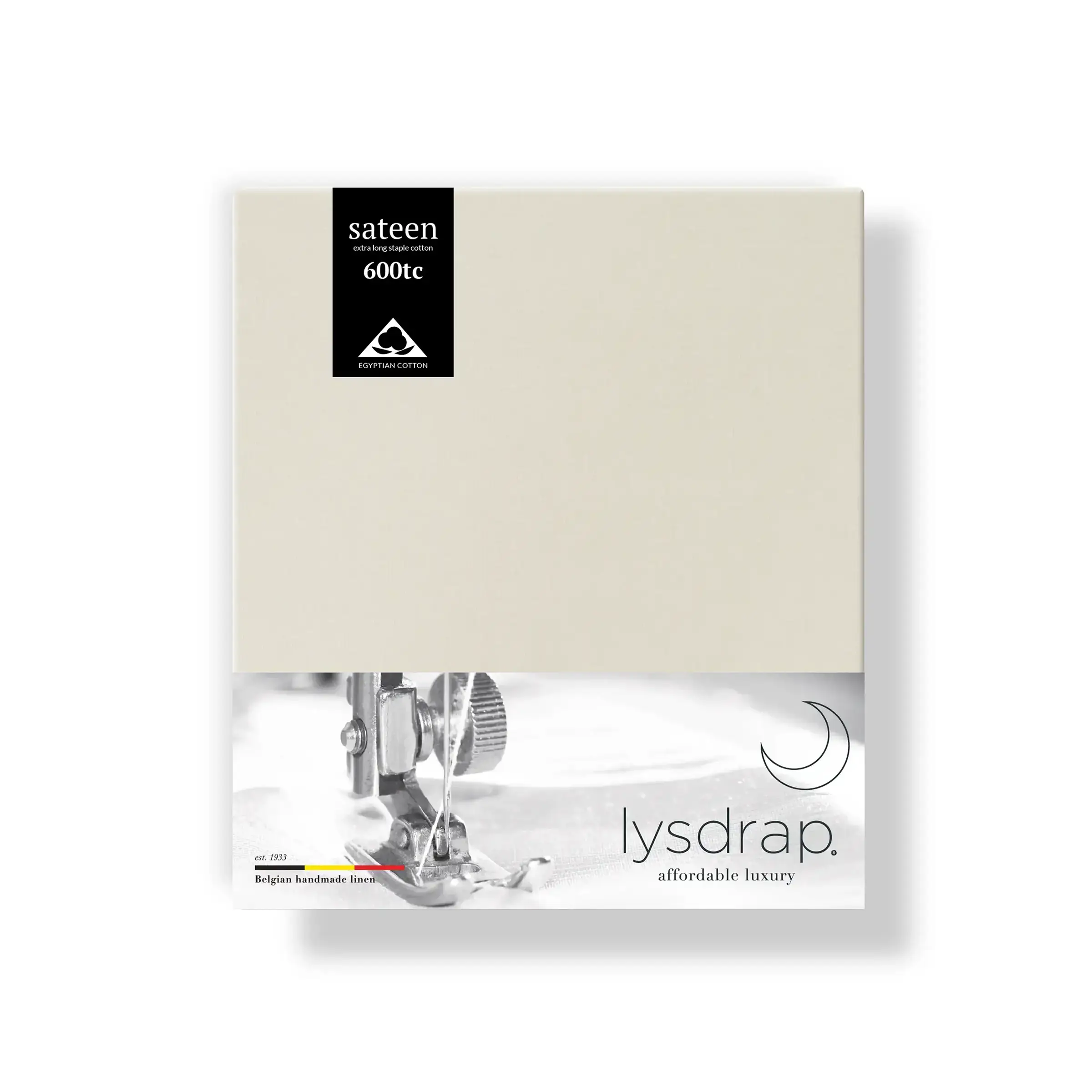 Lysdrap Kussensloop Volant Virgo Satijn 600TC Champagne