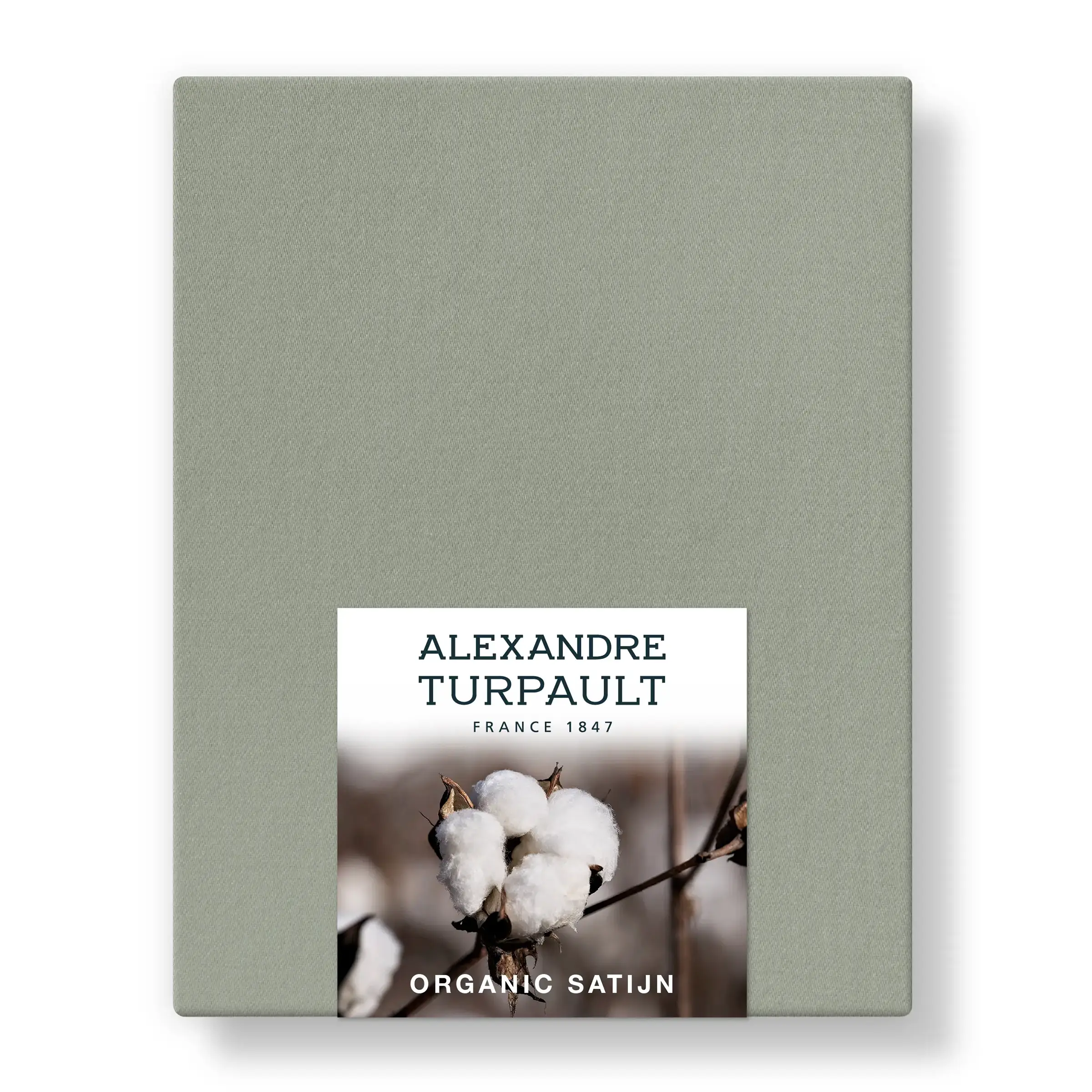 Alexandre Turpault Laken Teophile Organic Satijn 300TC Linden Green