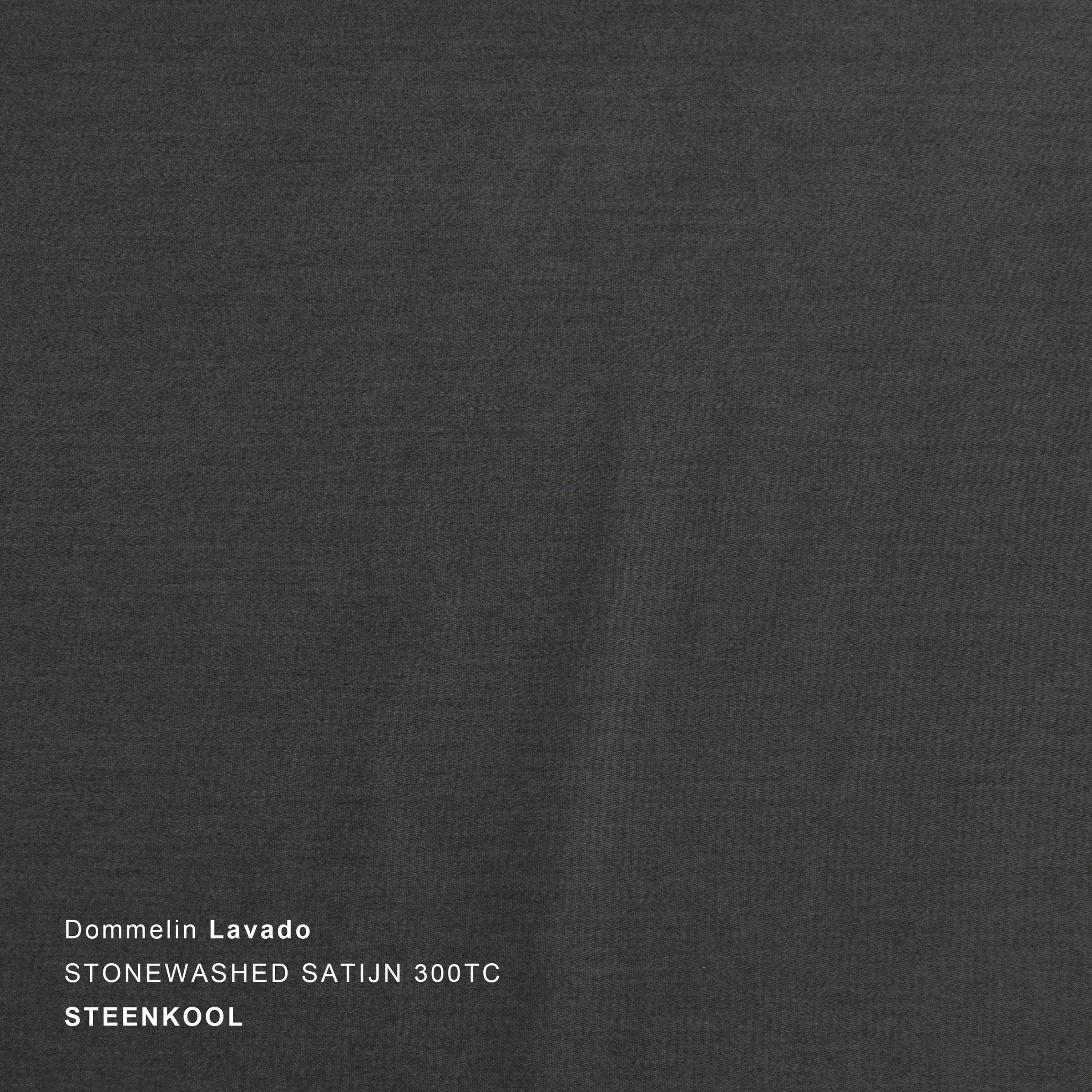 Dommelin Dekbedovertrekset Lavado Stonewashed Satijn 300TC Steenkool