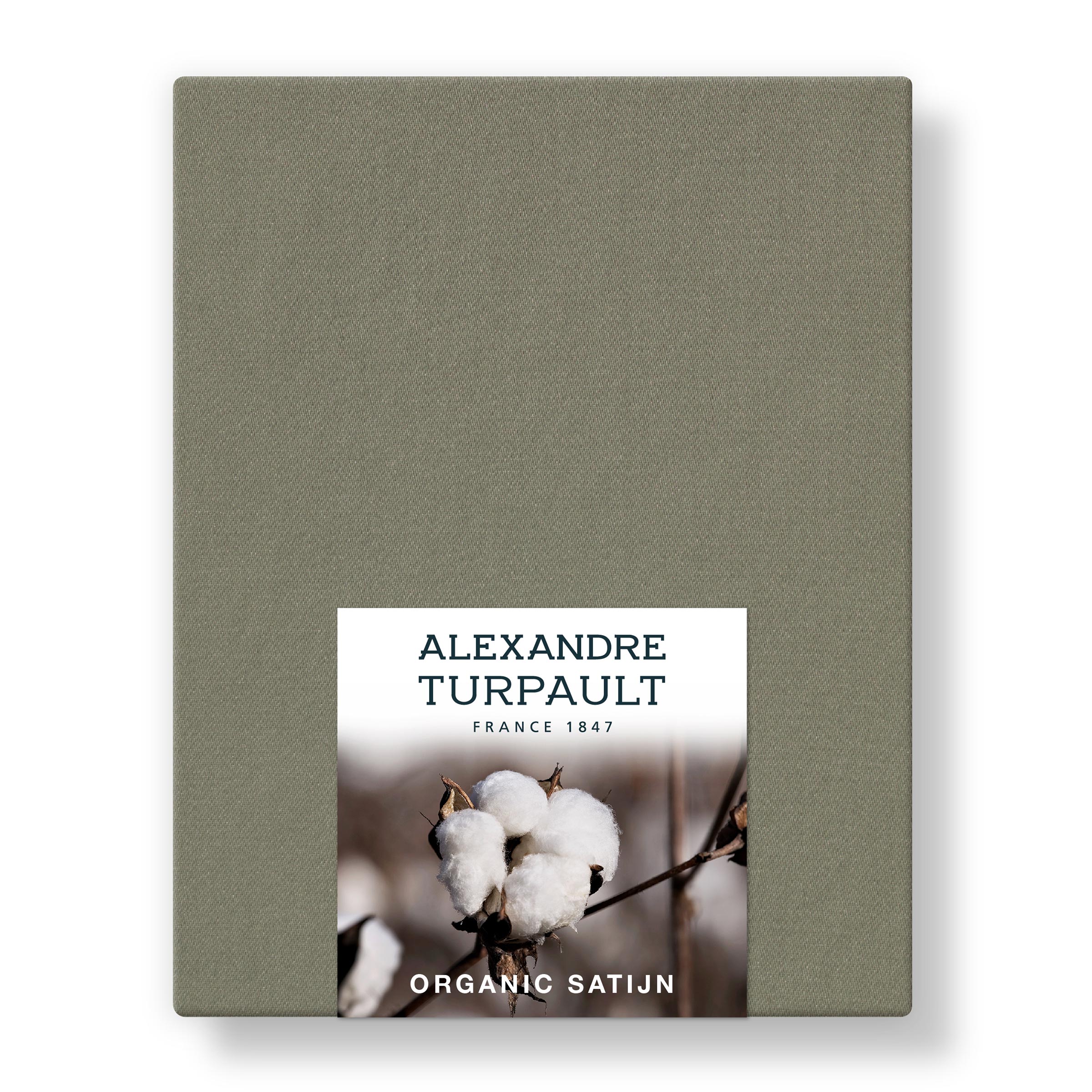 Alexandre Turpault Laken Teophile Organic Satijn 300TC Kaki